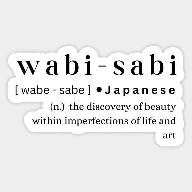 Wabi-sabi Sticker by MajesticWords